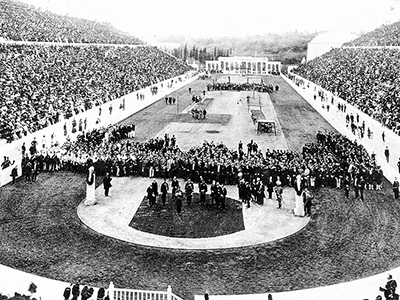 Die ersten olympischen Spiele der Neuzeit finden in Athen statt